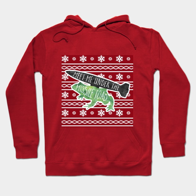 Meet me under the Missile Toad | Ugly christmas sweater women funny | womens mens unisex | funny ugly Christmas sweater | ugly christmas Hoodie by Shana Russell